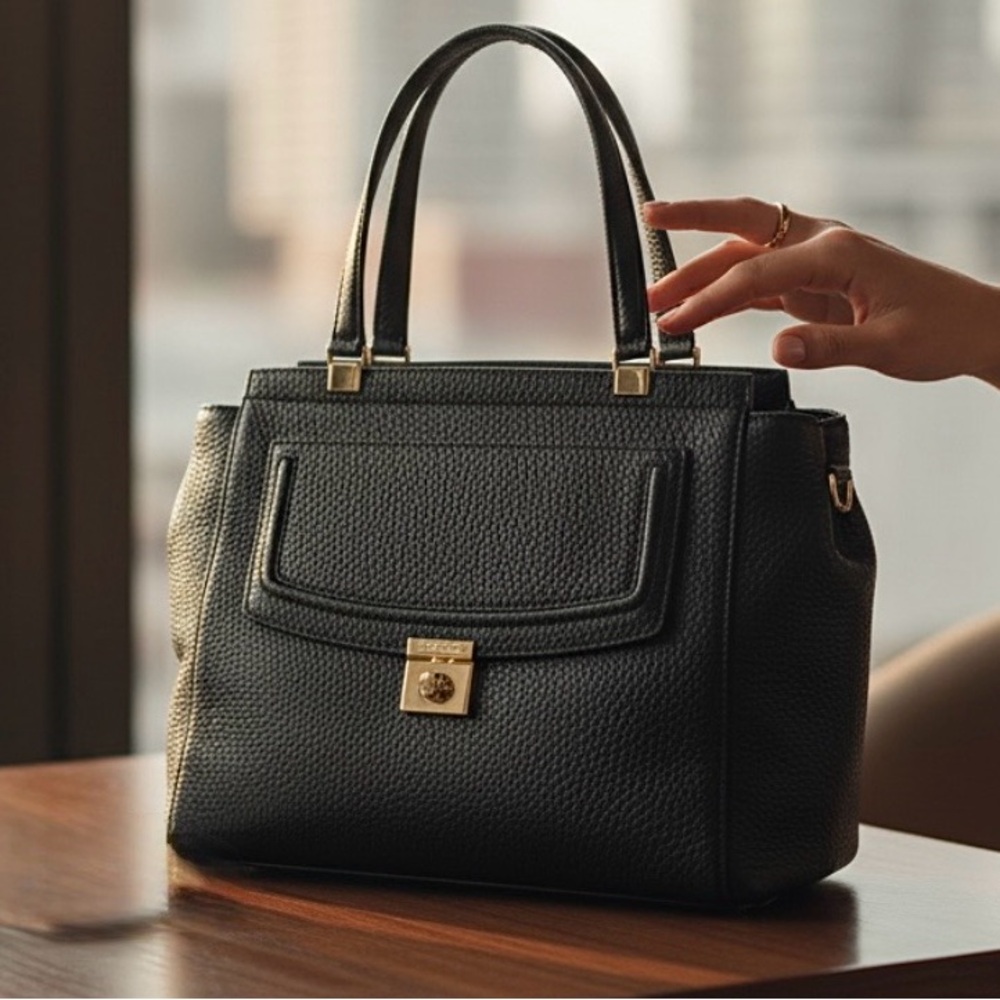 Kate Spade‎ Tallulah Everett Way Leather Shoulder Handbag Purse, Black